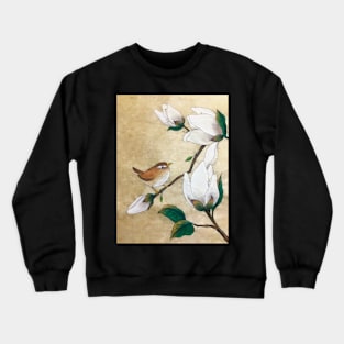 Minhwa: A Wren on the Magnolia(Korean traditional/folk art) Crewneck Sweatshirt